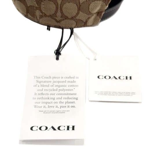 COACH Signature Jacquard Flat Brim Hat NWT main image 9